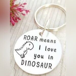 Dinosaur Keychain ROAR means I love you